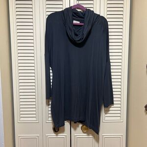 Black Cowl Neck Long Sleeve Top